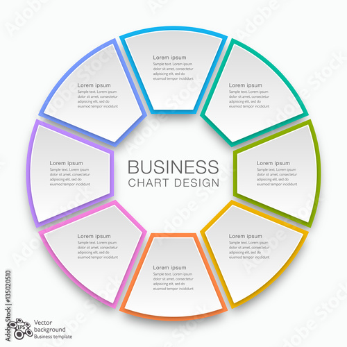 Business Chart Design 8-Step #Vector Graphic