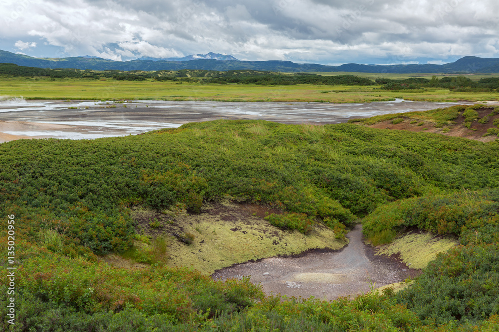 Hydrothermal field in the Uzon Caldera. Kronotsky Nature Reserve Hydrothermal field in the Uzon Caldera. Kronotsky Nature Reserve