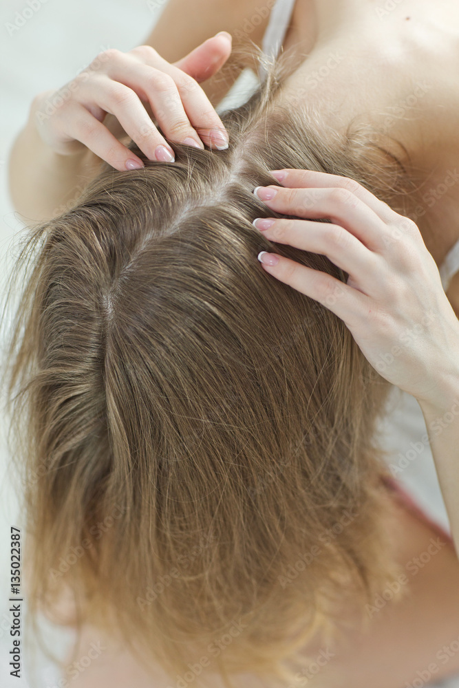 Fototapeta premium Woman with problematic hair