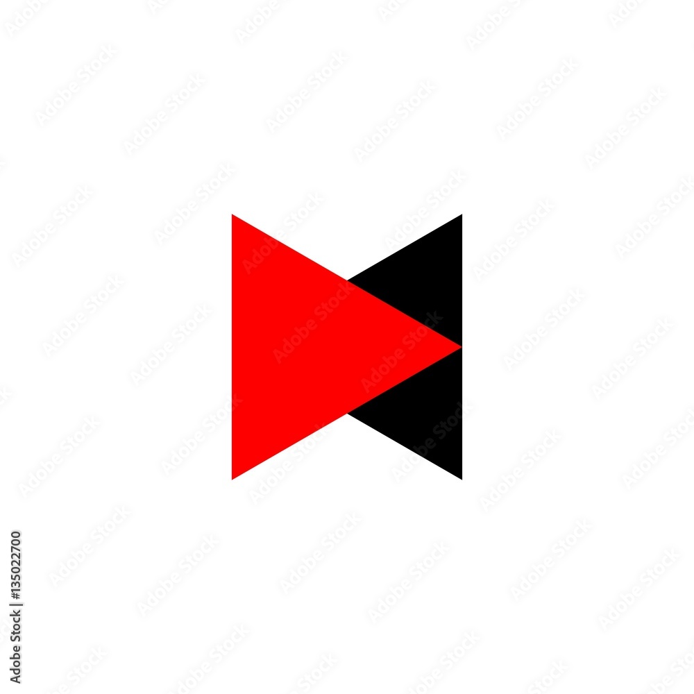 Triangle Playback Combination Icon Logo Vector Triangle Playback Combination Icon Logo Vector