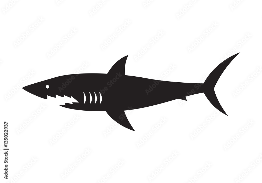 icon shark, vector