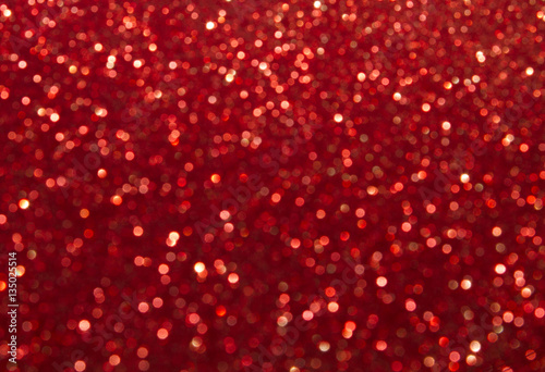 abstract red Bokeh circles for Christmas background, glitter lig