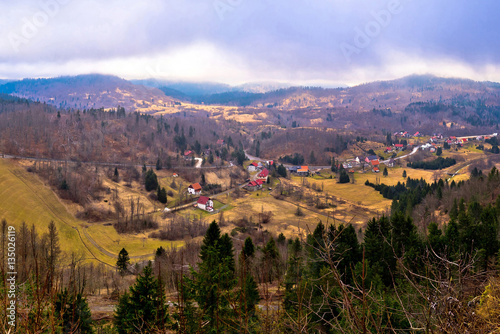 Lokve valley in Gorski Kotar view photo