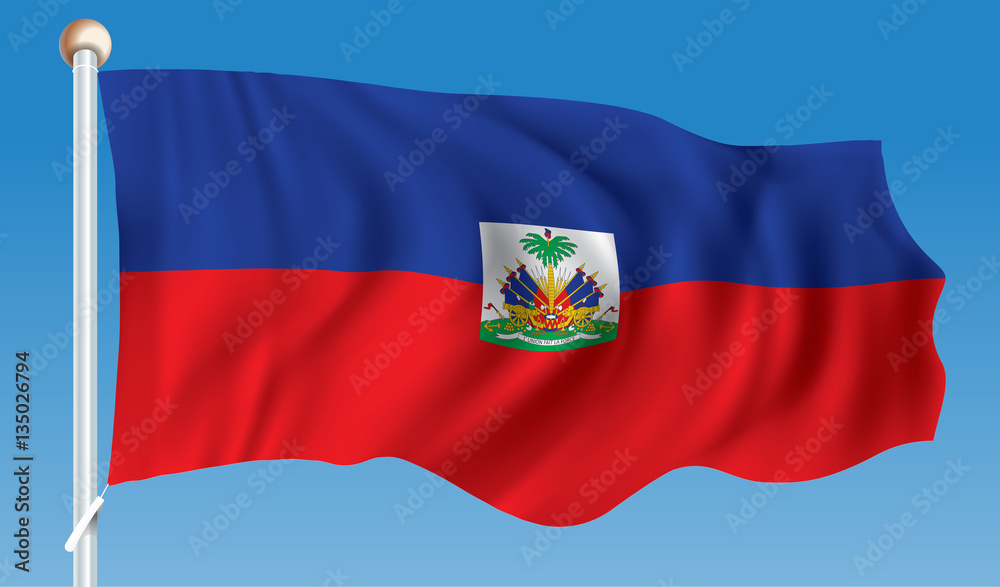 Naklejka premium Flag of Haiti