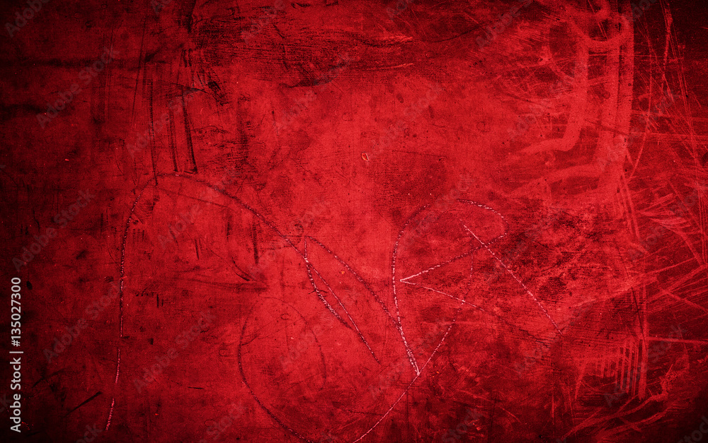 Fototapeta premium Grunge red background texture - dark red valentine's day backdro