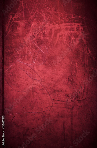Grunge red background texture - Old Grungy red wall.