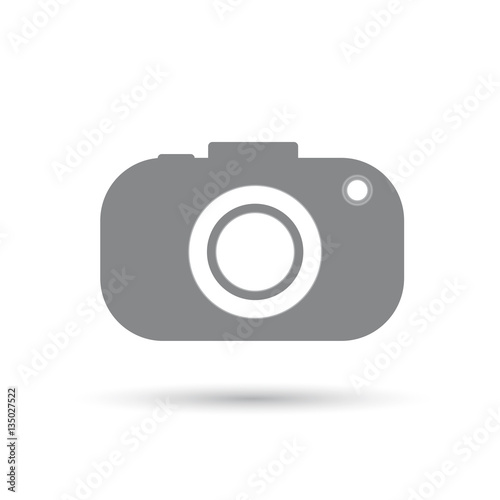 Icon camera gray on a white background