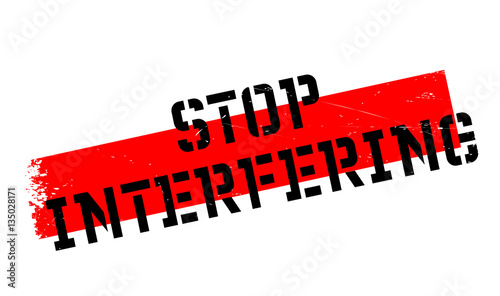 Stop Interfering rubber stamp