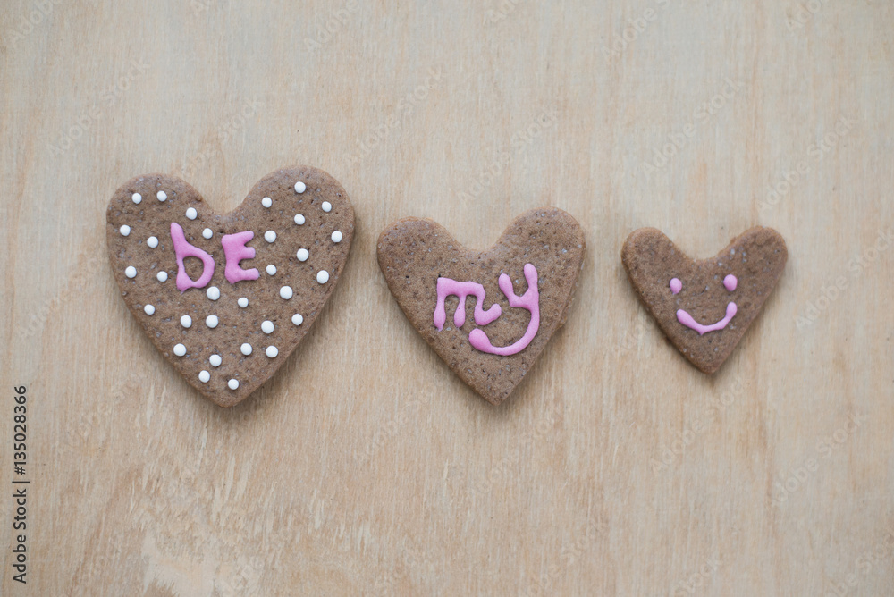 Cookies Background for Valentines day postcard Cookies Background for Valentines day postcard