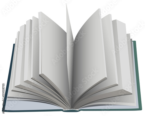 Hardcover open book fan page