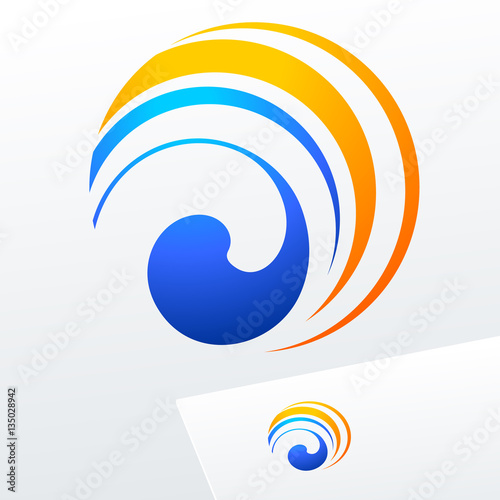 Abstract colorful vector sign. Logo for Business, Tourism and Travel