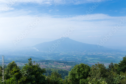 Beautiful landscapes in Phu Pa Poh, province Loei, Thailand.