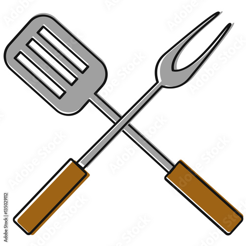 Grillbesteck Gabel und Wender 