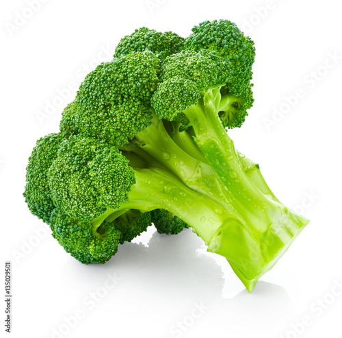 Broccoli with drops of water