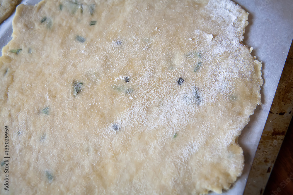 Raw Olive Oil and Herb Pastry Dough