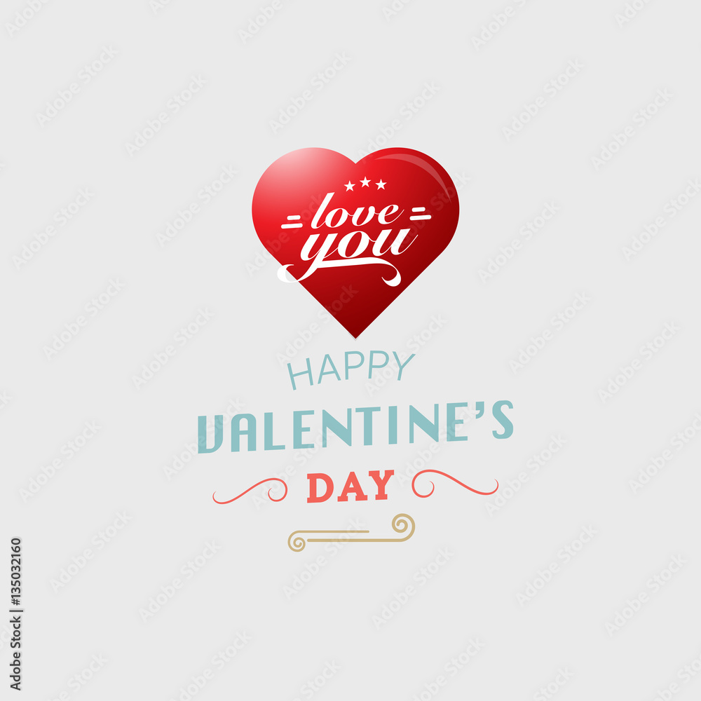 Happy Valentine's Day greeting card typography flyer template with lettering. Poster, card, label, banner design set. Vector illustration Happy Valentine's Day greeting card typography flyer template with lettering. Poster, card, label, banner design set. Vector illustration