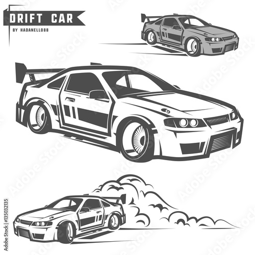 Drift sport team print for t-shirt,emblems and logo.