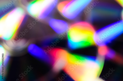 Blurred background of the cd disks