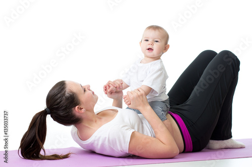 happy mother and baby makin...