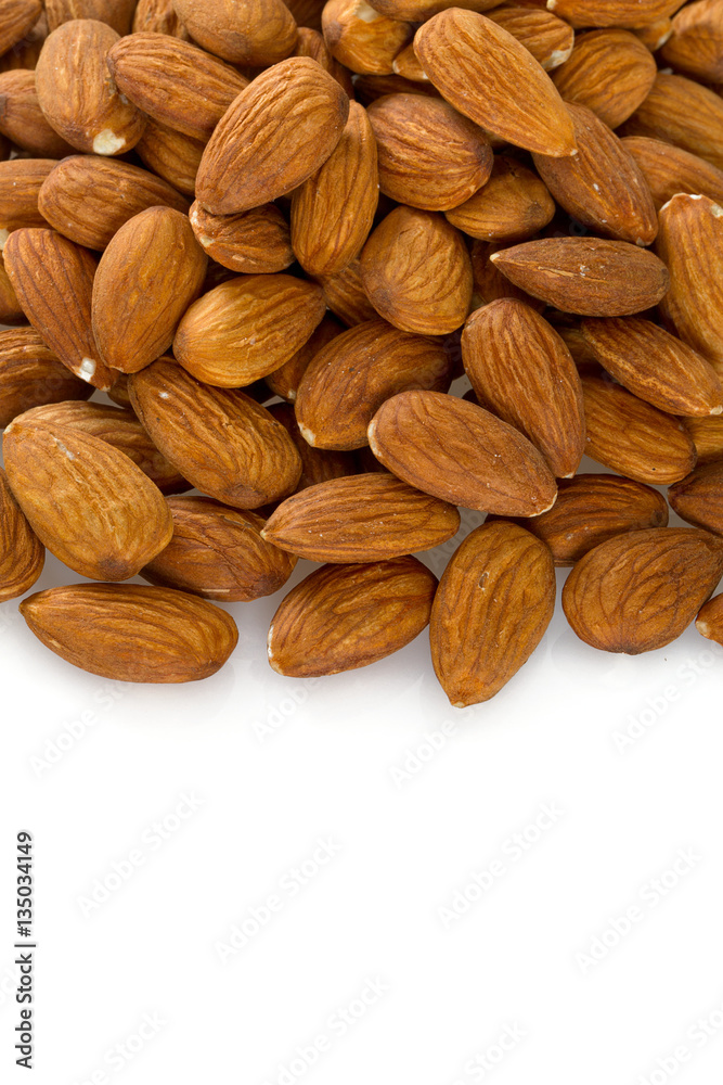 almonds isolated on white background almonds isolated on white background