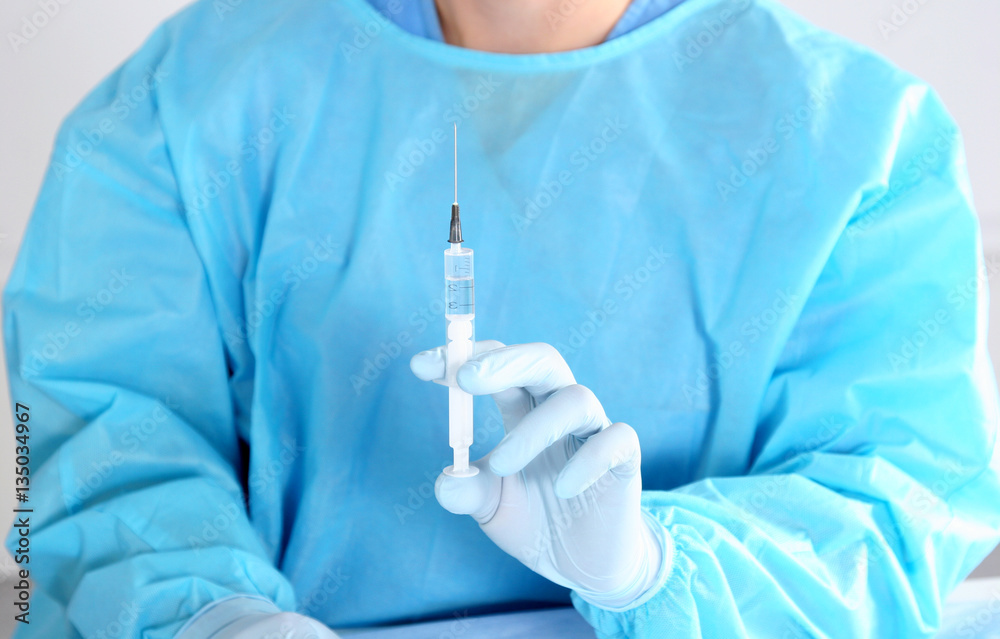 Syringe, medical injection in hand, palm or fingers. Medicine plastic vaccination equipment with needle. Nurse doctor. Liquid drug narcotic. Health care in hospital. Syringe, medical injection in hand, palm or fingers. Medicine plastic vaccination equipment with needle. Nurse doctor. Liquid drug narcotic. Health care in hospital.