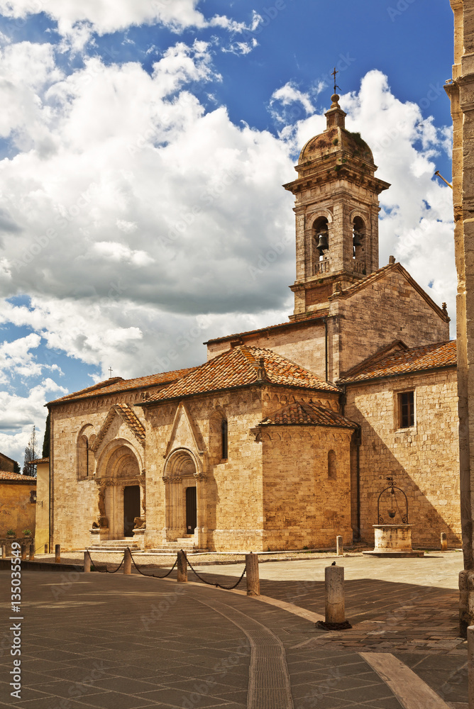 Collegiata in San Quirico d'Orcia, Siena, Tuscany , Italy