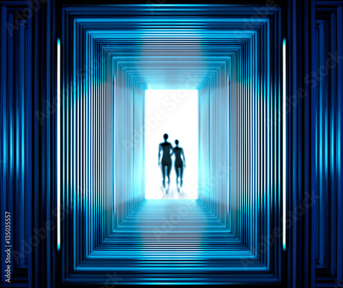 Fantastic tunnel and strangers photo