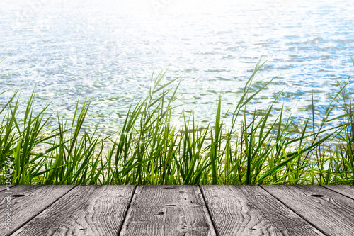 Принти на полотні jetty in front of the lake