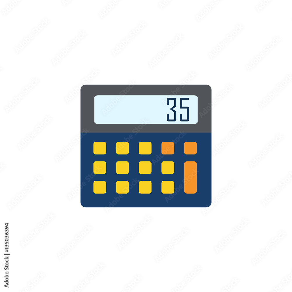 Calculator isolated on a white background. Vector illustration i Calculator isolated on a white background. Vector illustration i