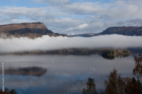 Fototapeta Naklejka Na Ścianę i Meble -  Beautiful autumn landscape west in Norway