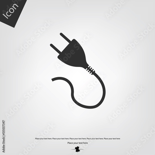 Electric plug icon vector