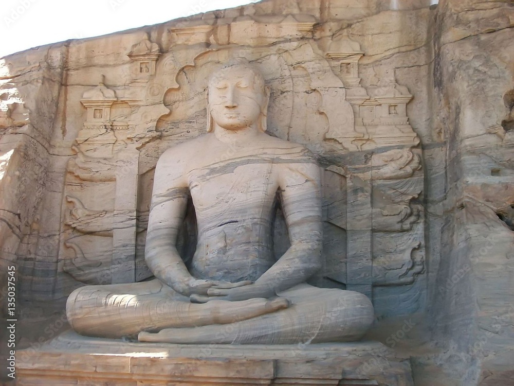Statue of Buddha on heritage site 