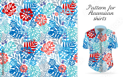 Hawaiian aloha shirt. an icon in a flat style isolated on white background