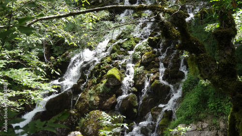 waterfall in Mrtvica canyon, Montenegro photo