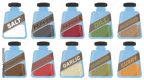 Set of different spices