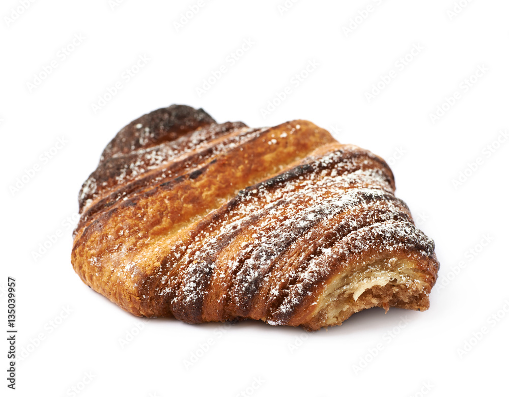 Sweet pastry bun isolated Sweet pastry bun isolated
