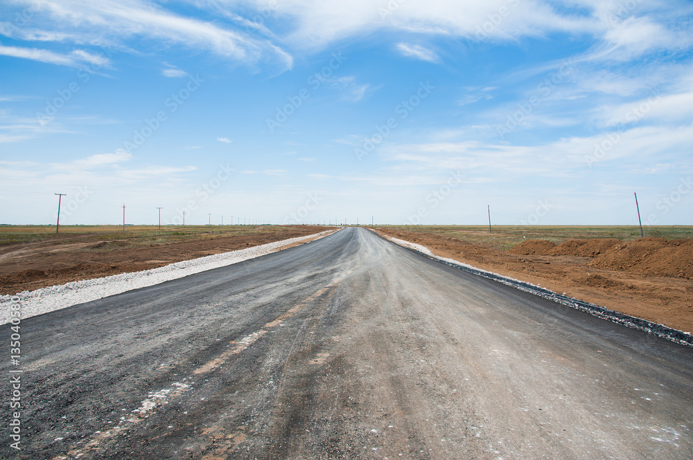Lonely road in rural area Lonely road in rural area
