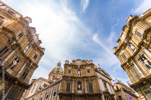Quattro Canti square in Palermo, Italy