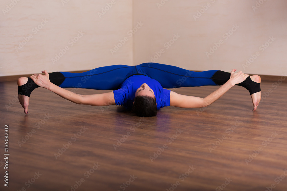 Woman practicing yoga