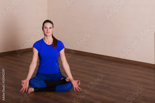 Woman practicing yoga