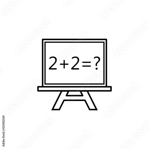 Chalkboard line icon, education and school element, blackboard vector graphics, a linear pattern on a white background, eps 10.