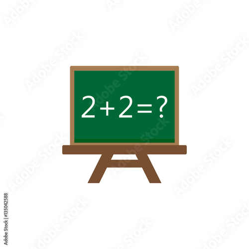 Chalkboard flat icon, education and school element, blackboard vector graphics, a colorful solid pattern on a white background, eps 10.