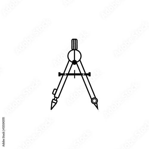 Dividers line icon, Education and school element, architect and geometry vector graphics, a linear pattern on a white background, eps 10.