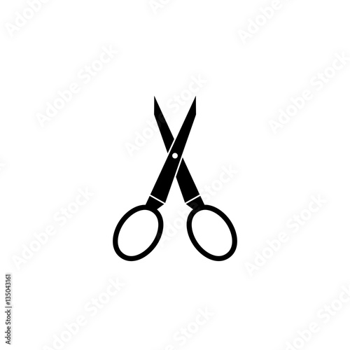 Scissors solid icon, tailor and school element, Web mobile vector graphics, a filled pattern on a white background, eps 10.