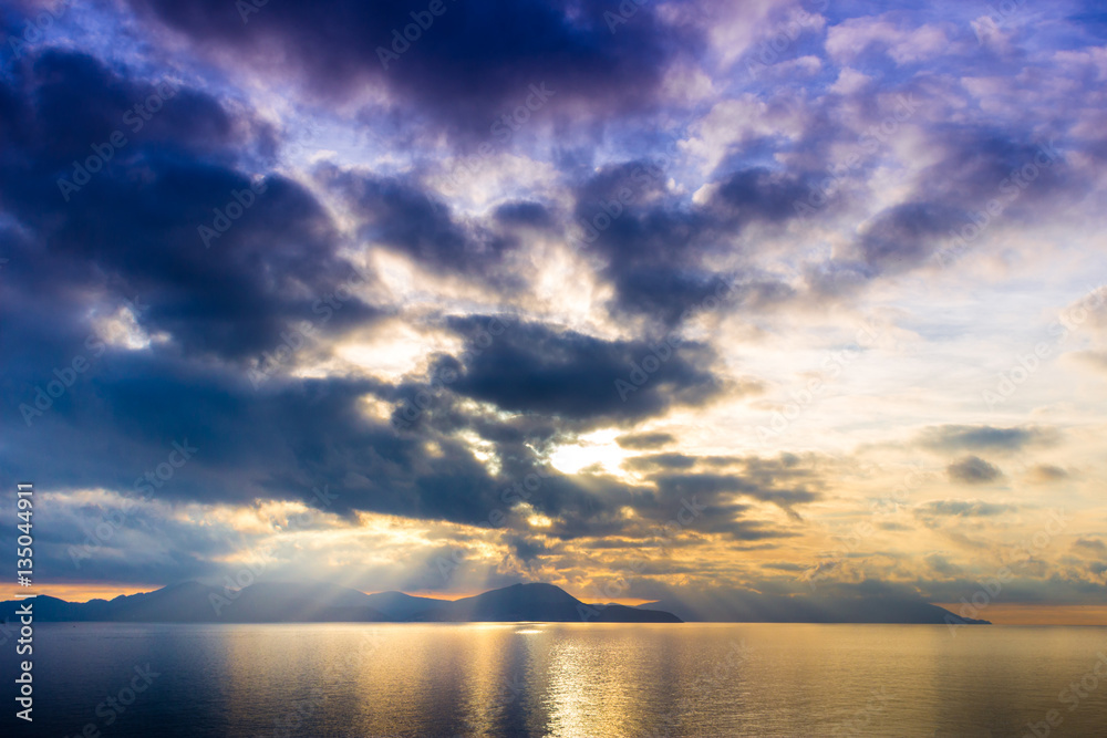Cloudscape on Elba Island in Tuscany