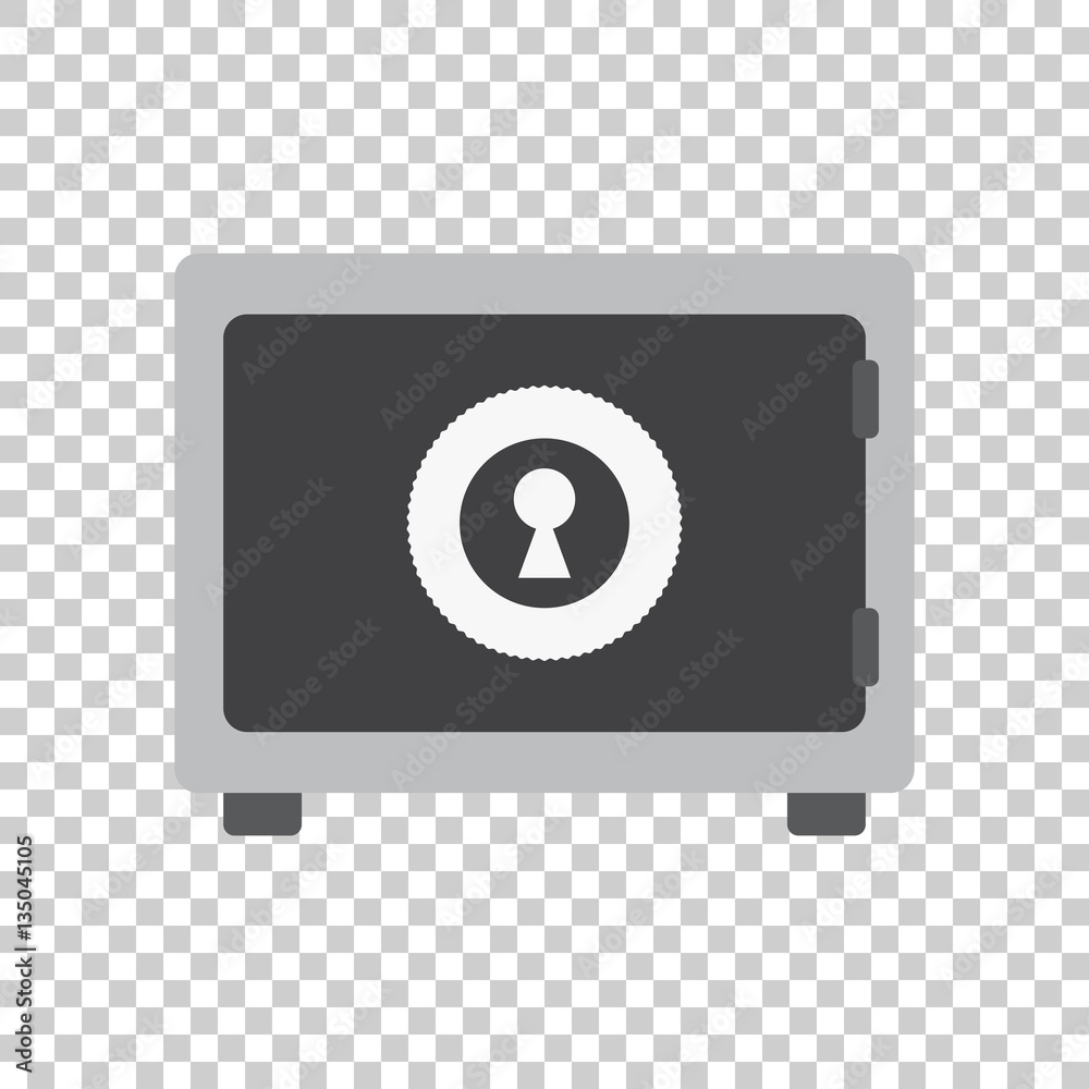 Money safe icon. Vector illustration in flat style on isolated background. Money safe icon. Vector illustration in flat style on isolated background.