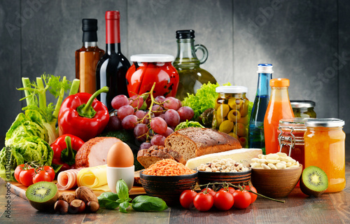 Fototapeta Naklejka Na Ścianę i Meble -  Composition with variety of organic food products