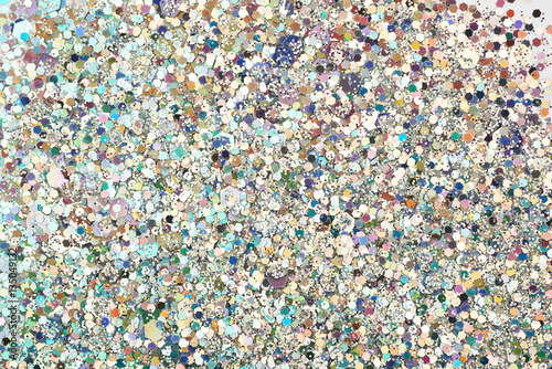 Surface coated with colorful sequins