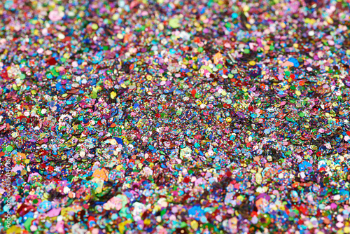 Surface coated with colorful sequins