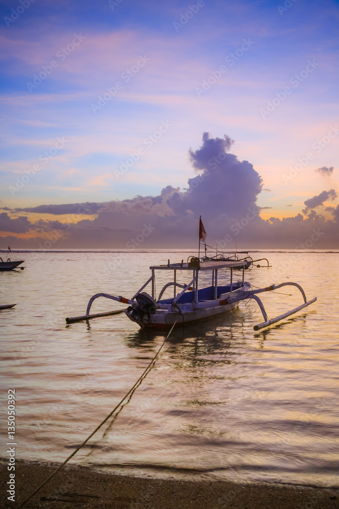 Sanur beach at Bali, Indonesia during sunrise Sanur beach at Bali, Indonesia during sunrise